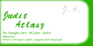 judit atlasz business card